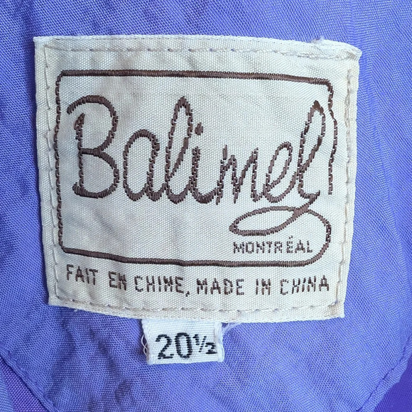 Vintage  Balimel Purple 80s Button Front Trench 20.5 Size - Picture 3 of 7